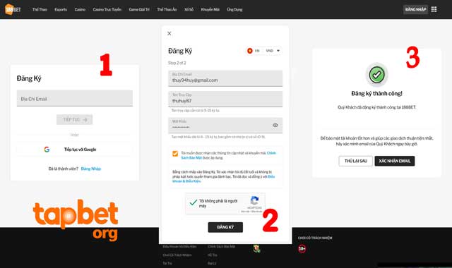 Các bước thực hiện đăng ký TAPTAP bằng PC