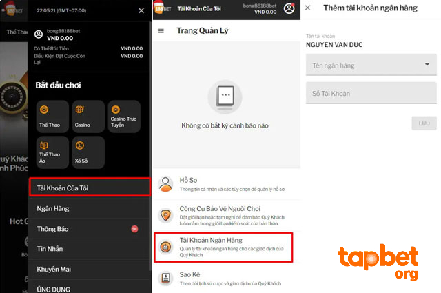Cách rút tiền TAPTAP về ngân hàng cực kì đơn giản