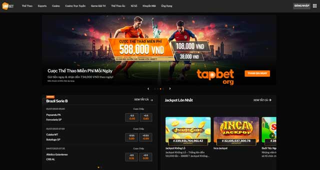 Nhà cái TAPTAP - Bản nâng cấp toàn diện từ ông lớn 188Bet